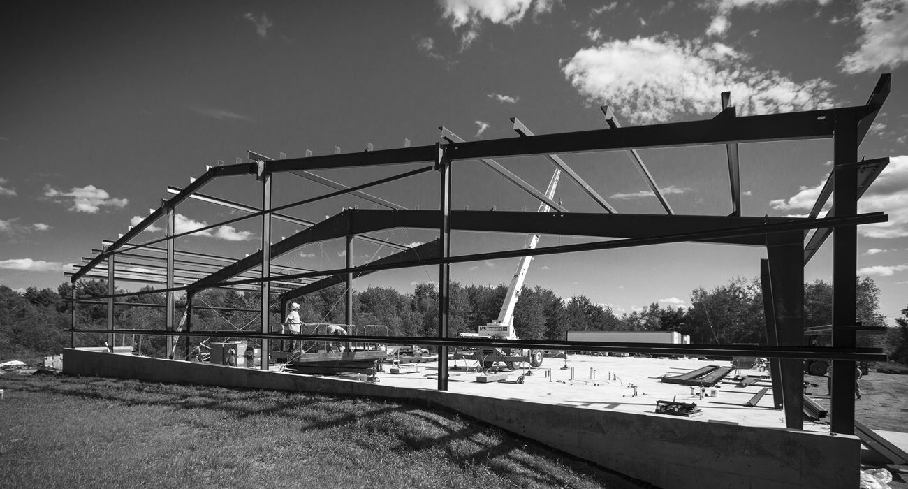 Framing of a new building